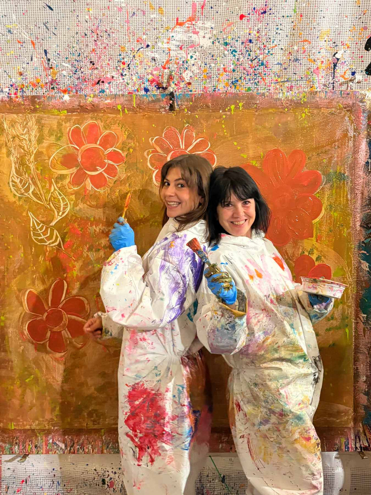The Action Painters glückliche Teilnehmer:innen
